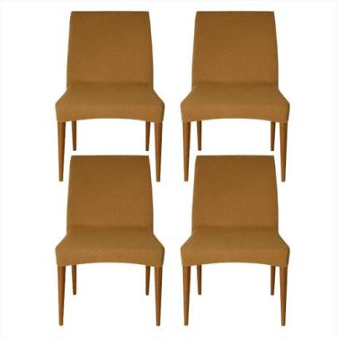 Imagem de Capas Assento Proteção Cadeiras Sala de Jantar Tecido Geometrico Mesa 