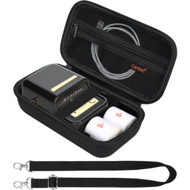 Imagem de Canboc Estojo de transporte para máquina de etiquetas NIIMBOT B21, bolsa portátil para impressora térmica Bluetooth com alça de ombro removível, etiquetas de impressora com bolso de malha, cabo USB