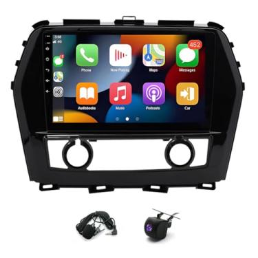 Imagem de 4+64G 25.4 cm Android 14 Duplo Din Rádio Estéreo com Carplay Android Auto para Nissan Maxima 2016-2023 com WiFi GPS Bluetooth AHD Câmera de Backup Mic, SWC/AV in/FM/AM IPS Receptor de Áudio para Carro