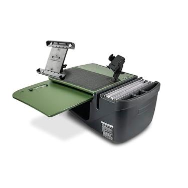 Imagem de AutoExec Mesa de carro AE-GMCD-PM-TAB-AG GripMaster para sua estação de trabalho de veículos e escritório móvel, verde exército com suporte para telefone e tablet