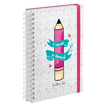 Imagem de Agenda Diária Plus 2026 Personalizada Professores Desenhos Pink