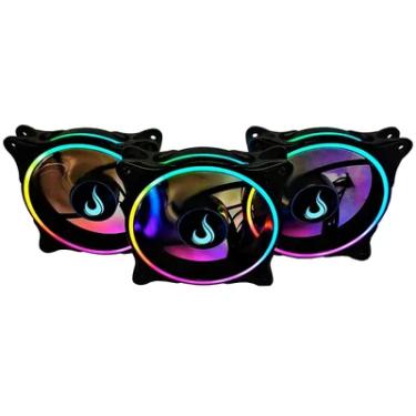 Imagem de Kit Cooler FAN com 3 Unidades Rise Mode, 120mm, RGB, Laser - RM-RGB-05-5V