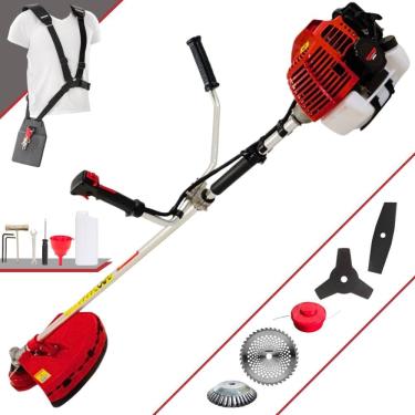 Imagem de Roçadeira Robusta Kawashima KW43-L À Gasolina 43cc 10.000rpm 1,7HP Com Kit 3 Lâminas de Corte, Carretel de Nylon e Escova de Aço Circular 38 Cerdas