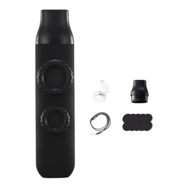 Imagem de oshhni Sacola de presente para flauta Kazoo com furo duplo, acompanhamento musical, fácil de transportar com cordão, brinquedo musical para viagens e, Preto