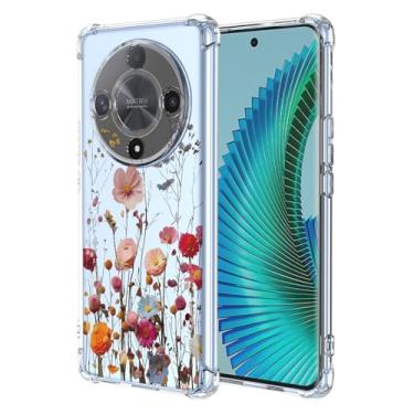 Imagem de RRXSYXL Capa para Honor X9B, Honor Magic 6 Lite com estampa floral transparente, capa macia à prova de choque para Honor X9B, Honor Magic 6 Lite, bonita floral