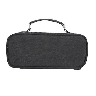 Imagem de Caixa de lápis grande Duplicação durável de tela dupla com zíper com alça para a escola de viagens de escritórios Supplies de arte 23.5x11x4cm (Preto)