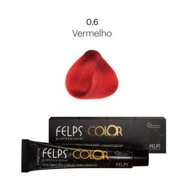 Imagem de Coloração Profissional Felps Color Vermelho Corretor 0.6 - 60g