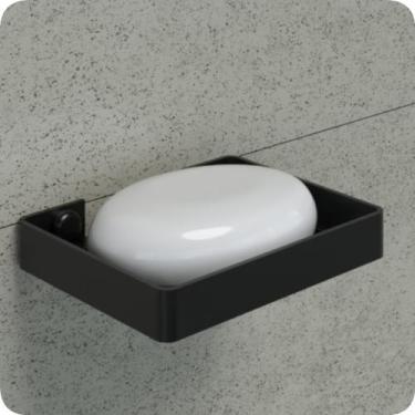 Imagem de Suporte Porta Sabonete Para Banheiro de Parede Preto Plus - HomeFull