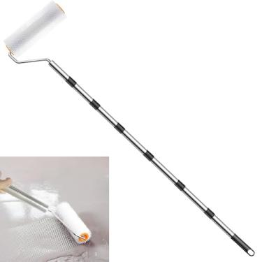 Imagem de Rolo pontiagudo autonivelante de 22 cm com alça ajustável estendida (209,8 cm) ideal para eliminar bolhas em concreto, epóxi e uma ferramenta essencial para trabalhos de cimento, pintura