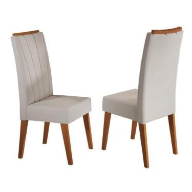 Imagem de Conjunto Com 2 Cadeiras Estofadas Veludo Sala De Jantar Sofia Viero Ma