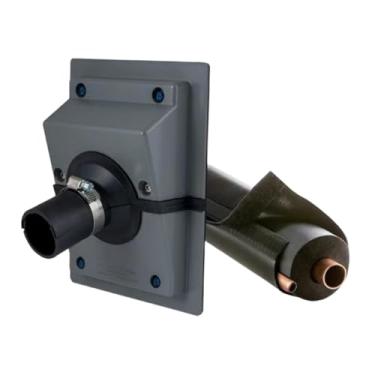 Imagem de Milageto Kit de proteção de parede com trava giratória para entrada de energia, substituição, adaptador, plugue de entrada de energia, conjunto de capa, Cinza