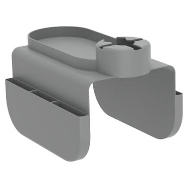 Imagem de Suporte de poltrona de silicone, bandeja de suporte de copo de sofá, versátil e fácil de instalar, bandeja de apoio de braço com bolso lateral, suporte de copo de sofá de silicone para bebidas