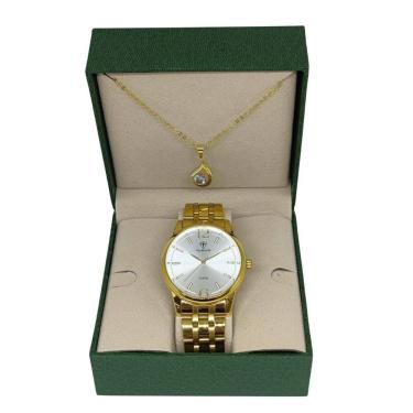 Imagem de Relógio Feminino Tuguir Analógico 9182E Dourado E Prata