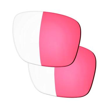 Imagem de YEIN Lentes de reposição para óculos de sol Ray-Ban Meta RW4009 (50 mm) e RW4013 (GEN2), bloqueio de luz azul/lentes polarizadas, Rosa fotocromático com bloqueio de luz azul, 50mm