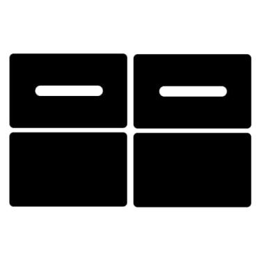 Imagem de Capa de decalque para cartão chave Tesla, 2 peças de película protetora preta resistente a arranhões para modelo 3 Y S X Cybertruck decalque de corte personalizado (preto)