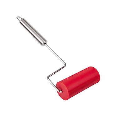 Imagem de Rolo para Abrir Massa Pequeno Euro Home em Silicone - Vermelho