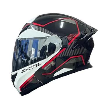 Imagem de Capacete De Motocicleta Unissex Aprovado Pelo DOT Com Visor Duplo Prot