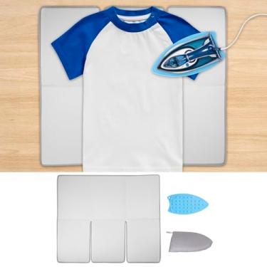 Imagem de ZFLYCANP Tapete de passar a ferro dobrável, almofada de passar a ferro antiderrapante, cobertor para lavadora e secadora de mesa bancada