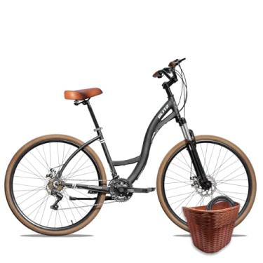Imagem de Kit Bicicleta BLITZ Aro 29 Comodo Urbana Full SH 21v Freio á Disco + Cestinha e cadeado (Preto Fosco, 16)