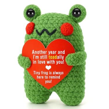 Imagem de LEJIAJINW Gifts for Him Her Boyfriend Girlfriend Anniversary Birthday Gift for Women Men, Cute Mini Handmade Frog I Love You Husband Wife Christmas Valentines Day Ideas Stocking Stuffers for Men