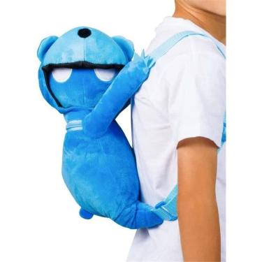 Imagem de Gang Beasts Blue Bear Plush Backpack School Bag Jogo de Vídeo