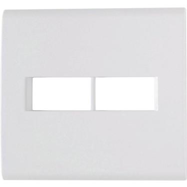 Imagem de Placa+Suporte 4X4 2 Postos Horizontal Liz Branca Tramontina