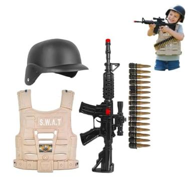 Imagem de Kit SWAT Infantil – Fantasia de Polícia Completa com Colete, Capacete e Rifle de Brinquedo | Perfeito para Carnaval, Festa Fantasia e Brincadeiras Criativas