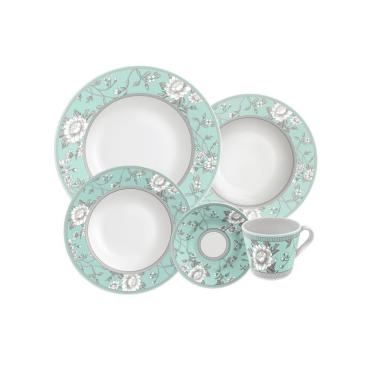 Imagem de Aparelho De Jantar Tramontina Helen Em Porcelana Decorada 20 Peças