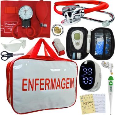 Imagem de Kit Enfermagem Premium Basico - Love Saude, VERMELHO ENFERMAGEM PREMIU