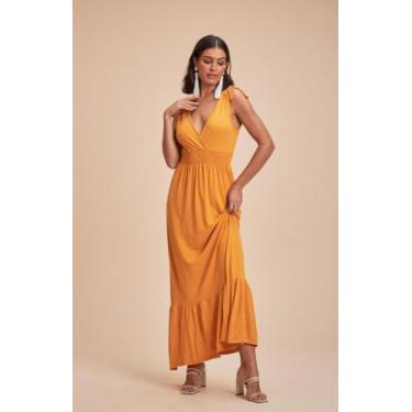 Imagem de Vestido doce trama abóbora - RO MODAS E PRESENTES