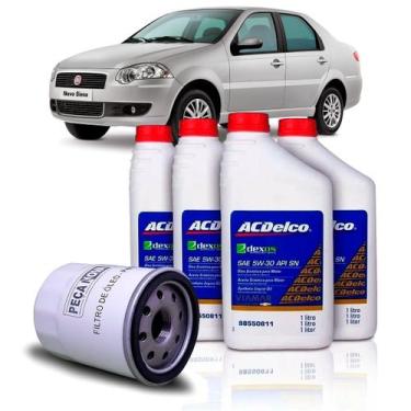 Imagem de Kit Troca Oleo 5w-30 Dexos 1 Filtro De Nova Siena 1997 A 2020 Kit2058 