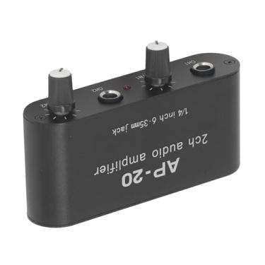 Imagem de WALFRONT Pré-amplificador de Som, Circuito de Entrada Equilibrado, Amplificação de 2 Canais, Ajustes de Ganho Separados, Porta de 6,35 Mm de Extremidade única, DC 5V-12V Ideal para Várias