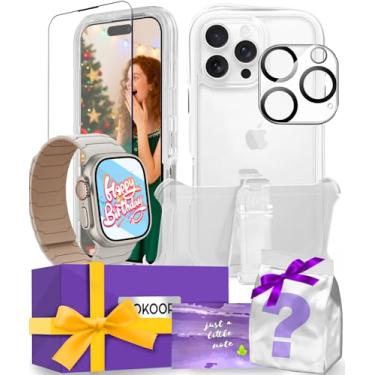 Imagem de AOKOOR Kit inteligente compatível com caixas de presente para iPhone para Apple Watch Band (clipe, para iPhone 16 pro max)