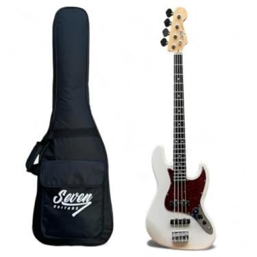 Imagem de Contrabaixo Jazz Bass Seven Sjb-47 Wh Branco 4c Com Bag