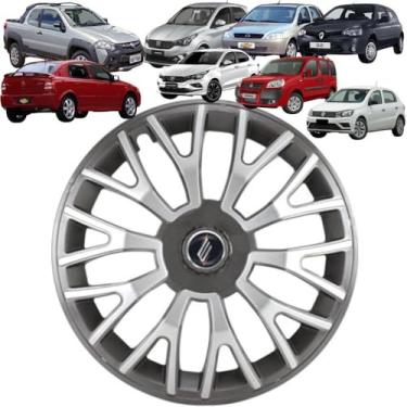 Imagem de Calota Universal modelo Triton Aro 13 polegadas Grafite/prata Elitte