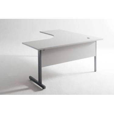 Imagem de Mesa em L Branca Mdp 15mm med.: 1500x600x740mm - SchoolCenter