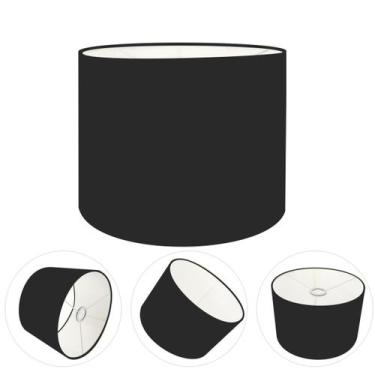 Imagem de Cúpula Abajur Cilíndrica Cp-7012 Ø30x25cm Preto - Vivare