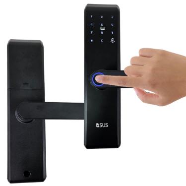 Imagem de Fechadura Eletronica Digital Wifi App Celular Senha Biometrica Cartao Rt Chaves Segurança