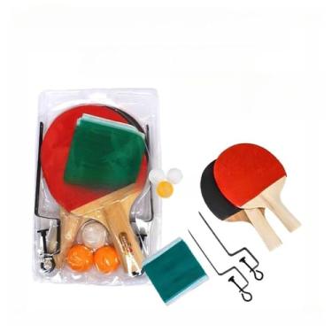 Imagem de Kit Ping Pong Tenis De Mesa 2 Raquetes 3 Bolas Suporte Rede