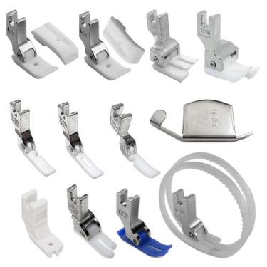 Imagem de Kit Calcador Pézinho Teflon Costura Reta Industrial 12pçs - Evolvere