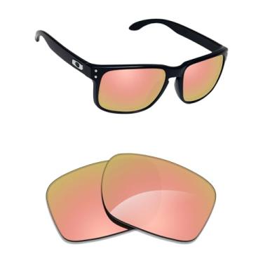 Imagem de Alphax Lentes de reposição polarizadas espelhadas ouro rosa para óculos de sol Oakley Crosslink Fit OX8142