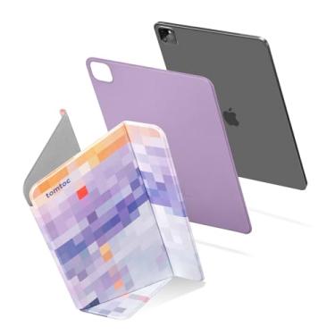 Imagem de tomtoc Capa Smart Folio Vertical para iPad Pro 6ª/5ª/4ª/3ª geração 2022-2018, 3 camadas, separável, fina, com suporte magnético com 4 modos de uso, aba protetora para Apple Pencil