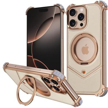 Imagem de Capa de couro com fecho magnético de metal e fecho 360 graus para iPhone 14, 15, 16 Pro Max e Samsung S23, S24, S25 Ultra, com fio