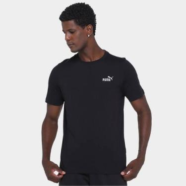 Imagem de Camiseta Puma Small n. 1 Logo Masculina, Preto, GG