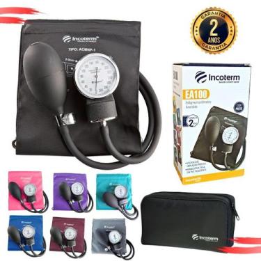 Imagem de Aparelho De Pressão Esfigmomanômetro Aneroide Premium, PRETO