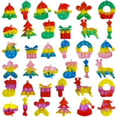 Imagem de Mini Pop Bubble Fidget Toy NBDIB Christmas 36 unidades para crianças