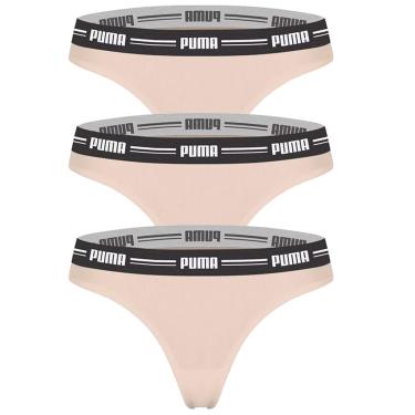 Imagem de Kit 3 Calcinhas Puma Fio Dental Feminino - Rosa