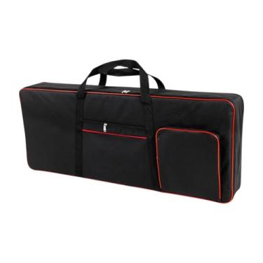 Imagem de Almencla 61 Caixa de teclado -chave 40.16 "x16.54" x1.97 "Acessórios de pano oxford acolchoados com tiras de mochila, Preto
