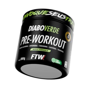 Imagem de FTW Pré-Treino Diabo Verde em Pó com Cafeína, Aminoácidos Beta‑Alanina e Arginina para Treinos e Atividades Físicas - Pote 150g (Sabor: Limão)
