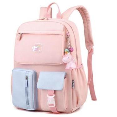 Imagem de Mochila Infantil Escolar com Ursinho de Unicórnio-Feminino